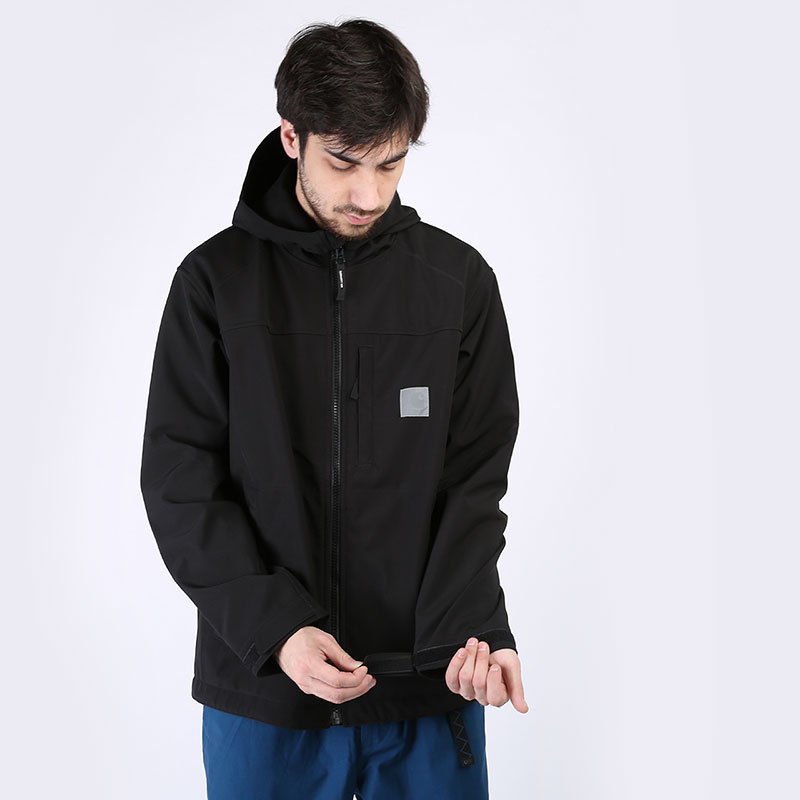 мужская черная куртка Carhartt WIP Softshell Jacket I026728-black - цена, описание, фото 1